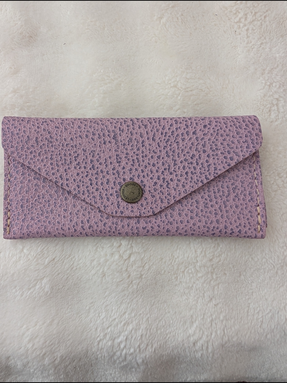 Portland Leather Goods Women’s Bi-Fold Wallet Lilac Pebbled Leather